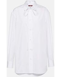 Gucci - Camisa de popelin de algodon con lazo - Lyst