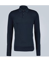 Sunspel - Wool Polo Sweater - Lyst