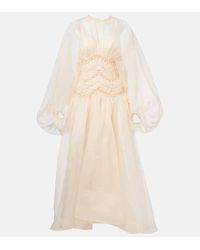 Zimmermann - Illuminate Macrame Silk Organza Gown - Lyst