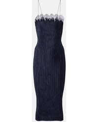 FFORME - Lumi Lace-Trimmed Pleated Midi Dress - Lyst