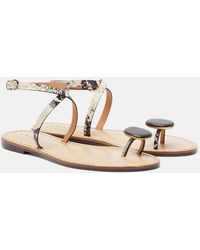 Amanu - Kigali Snake-Effect Leather Sandals - Lyst