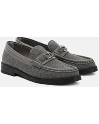 Jimmy Choo - Loafers Addie Aus Flanell Mit Leder - Lyst