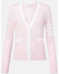Thom Browne - 4-Bar Virgin Wool Cardigan - Lyst