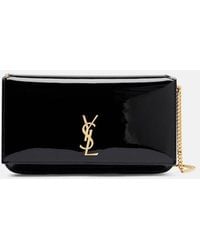 Saint Laurent - Cassandre Strap Leather Phone Case - Lyst
