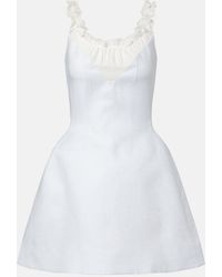 ShuShu/Tong - Ruffled Linen Minidress - Lyst