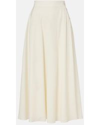 Ralph Lauren - Kenzie Wool-Blend Midi Skirt - Lyst