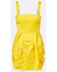 LEO LIN - Piper Floral Appliqué Bell Shape Mini Dress - Lyst