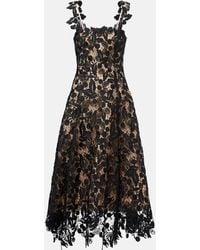 Oscar de la Renta - Lace Guipure Cocktail Dress - Lyst