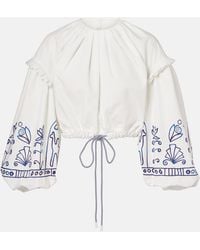 ALÉMAIS - X Lrnce Leela Printed Cotton Crop Top - Lyst