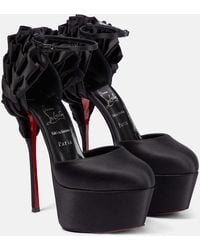 Christian Louboutin - Maria Frou Alta Satin Platform Pumps - Lyst