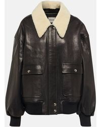 Khaite - Shellar Shearling-trimmed Leather Jacket - Lyst