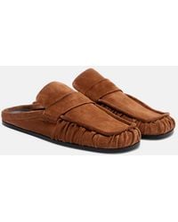 Jil Sander - Slippers Sabot Aus Veloursleder - Lyst