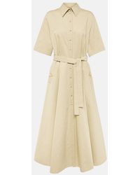 Valentino - Vgold Cotton And Linen Shirt Dress - Lyst