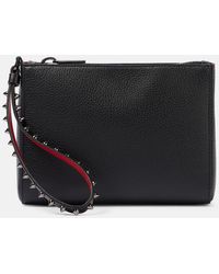 Christian Louboutin - Cabata Mini Studded Leather Pouch - Lyst