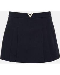 Valentino - Vgold Crepe Couture Miniskirt - Lyst