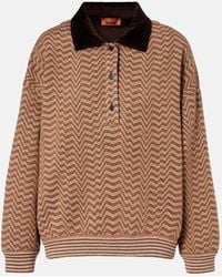 Missoni - Zigzag Wool And Cotton Polo Sweater - Lyst