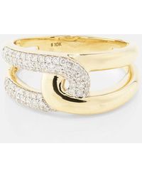 STONE AND STRAND - Ring aus 10kt Gelbgold mit Diamanten - Lyst