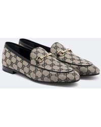 Gucci - Jordaan Horsebit Gg Canvas Loafers - Lyst