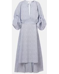 Loewe - Paula's Ibiza Cotton-Blend Midi Dress - Lyst