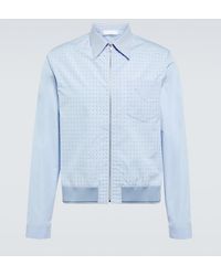 Prada - Verziertes Blouson Aus Baumwolle - Lyst