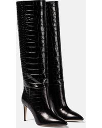 Paris Texas - Croc-effect Leather Knee-high Boots - Lyst