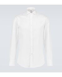 Brunello Cucinelli - Long-sleeved Cotton Shirt - Lyst