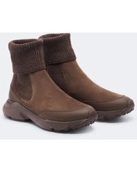 Tod's - Knitted Leather Ankle Boots - Lyst