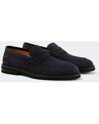 Brunello Cucinelli - Suede Penny Loafers - Lyst