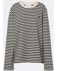 Ami Paris - Ami De Coeur Striped Cotton T-Shirt - Lyst