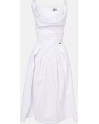 Vivienne Westwood - Sunday Cotton Corset Midi Dress - Lyst