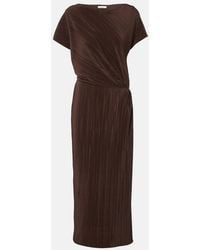 Vince - Pleated Midi Dress - Lyst