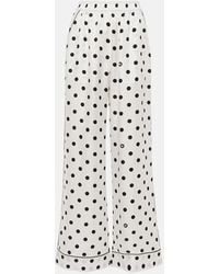 Dolce & Gabbana - Pyjama-Hose Aus Seiden-Twill - Lyst