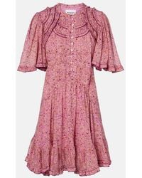 Isabel Marant - Celyn Ruffled Cotton Minidress - Lyst