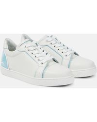 Christian Louboutin - Fun Vieira Brand-embellished Leather Low-top Trainers - Lyst