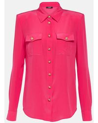 Balmain - Silk Crepe De Chine Shirt - Lyst