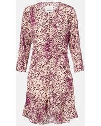 Isabel Marant - Octavia Printed Silk-Blend Minidress - Lyst