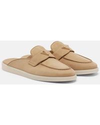 Prada - Slippers Aus Veloursleder - Lyst