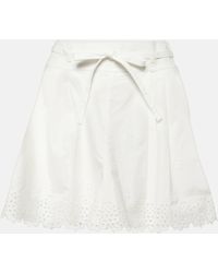 Ulla Johnson - Sabine Broderie Anglaise Cotton Shorts - Lyst