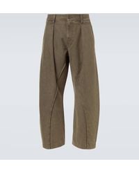 JW Anderson - Twisted Seam Cotton Wide-Leg Pants - Lyst