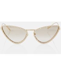 Gucci - Verzierte Cat-Eye-Sonnenbrille Interlocking G - Lyst