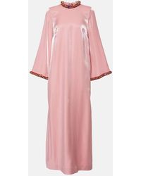 ALÉMAIS - Abito Lungo Orion Con Perline - Lyst