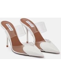 Alaïa - Leather Coeur Mules 90 - Lyst