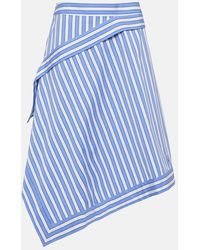 JW Anderson - Striped Asymmetric Cotton Skirt - Lyst