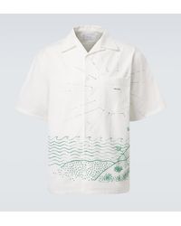 Prada - Printed Cotton Bowling Shirt - Lyst
