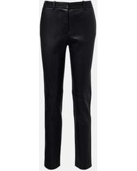 JOSEPH - Coleman Leather Straight Pants - Lyst