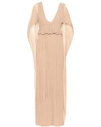 Chloé Abito lungo a pieghe - Marrone