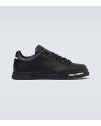 Dolce & Gabbana Portofino Logo-detail Sneakers - Black