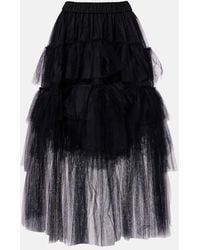 Simone Rocha - Ruffled Tulle Midi Skirt - Lyst