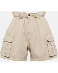 Miu Miu - High-rise Cotton Cargo Shorts - Lyst