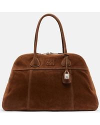 Miu Miu - Vivant Suede Bowling Bag - Lyst